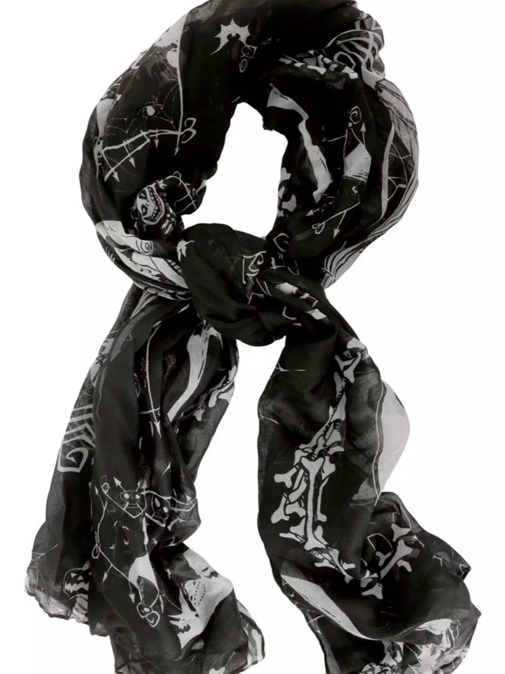 The Nightmare Before Christmas Cameos Oblong Scarf